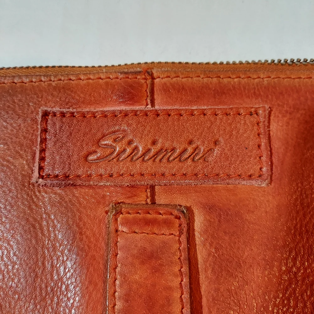 SirimiriDesigns Handwoven Braided Leather Crossbody Bag - Burnt Orange EUC